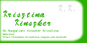krisztina kinszker business card